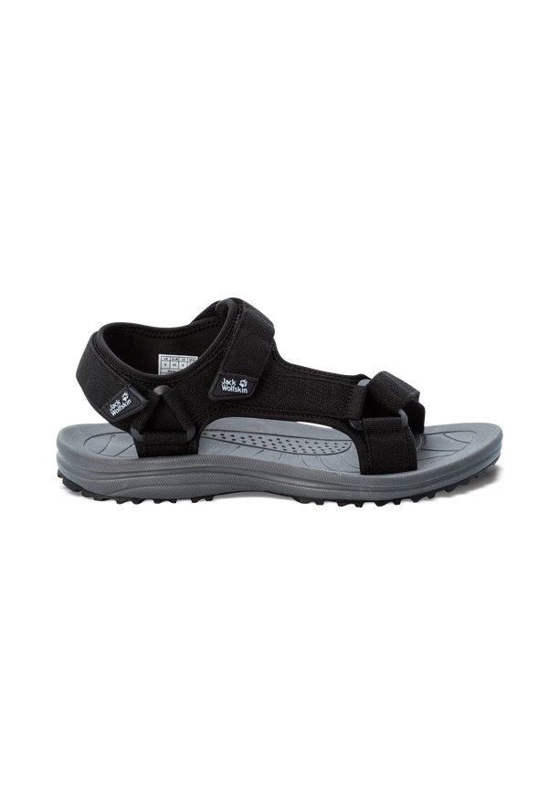 Black Men Jack Wolfskin Wave Breaker Sandals | 89984978