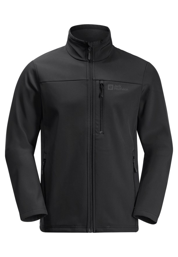 Black Men Jack Wolfskin Whirlwind Softshell Jackets | 46762671