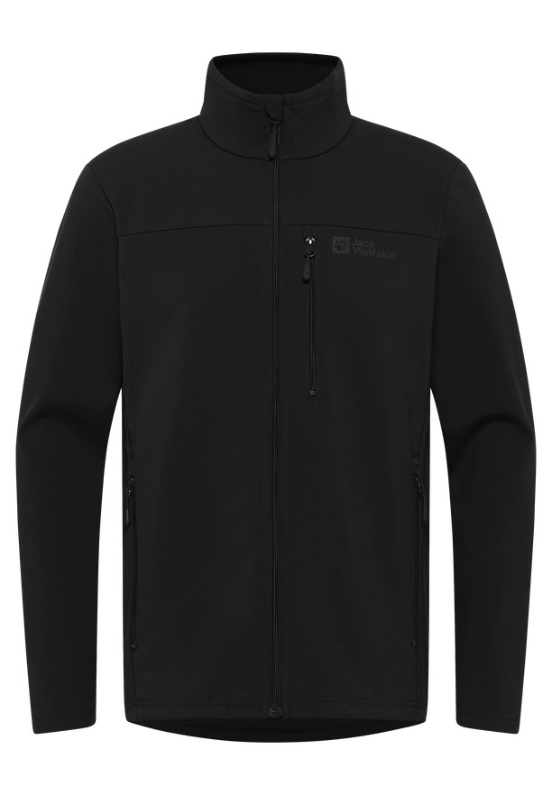 Black Men Jack Wolfskin Whirlwind Softshell Jackets | 13900367