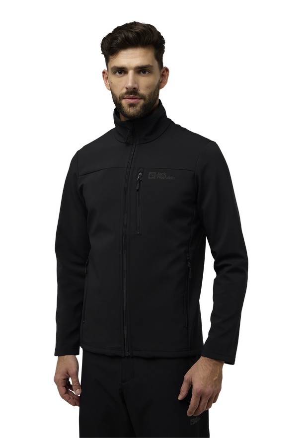 Black Men Jack Wolfskin Whirlwind Softshell Jackets | 13900367