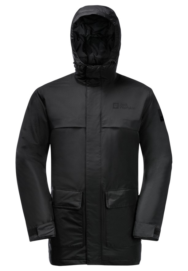Black Men Jack Wolfskin Winterlager Coats | 72940443