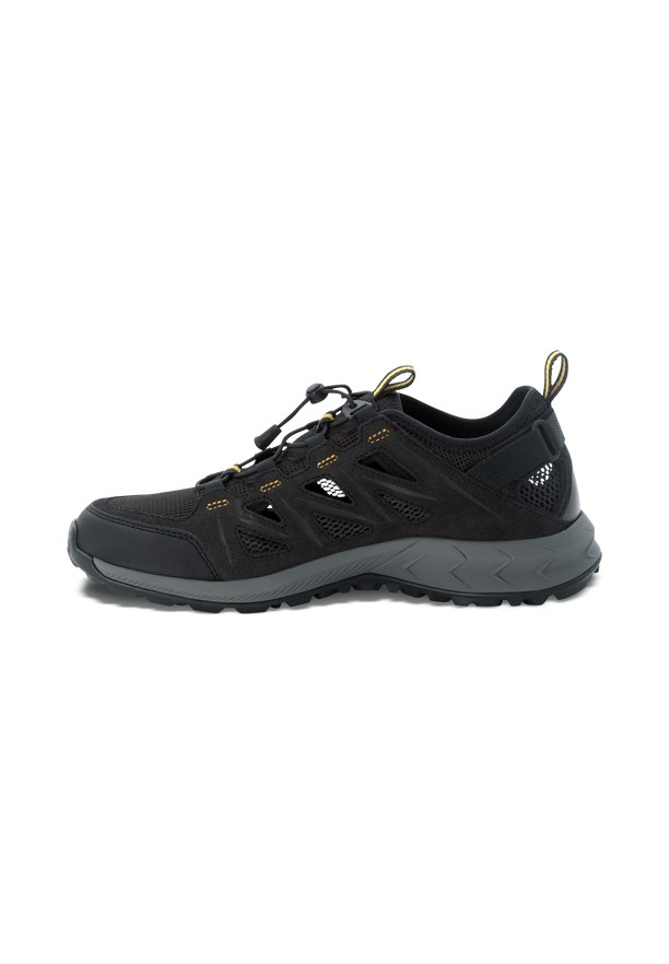Black Men Jack Wolfskin Woodland 2 Hybrid Low Hiking Shoes | 74105123