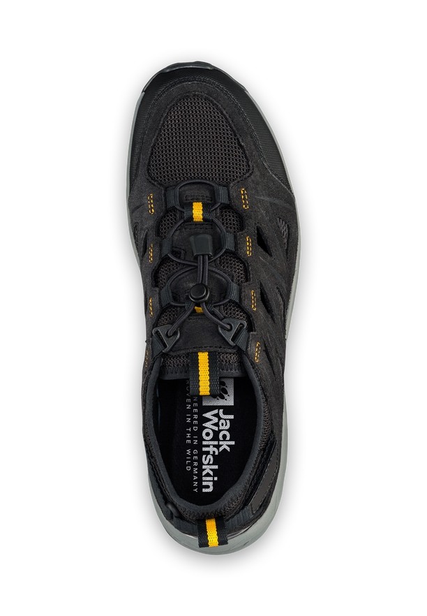 Black Men Jack Wolfskin Woodland 2 Hybrid Low Hiking Shoes | 74105123