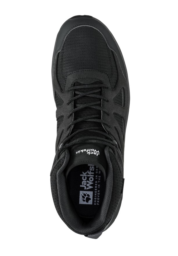 Black Men Jack Wolfskin Woodland 2 Texapore Mid Hiking Shoes | 94077052