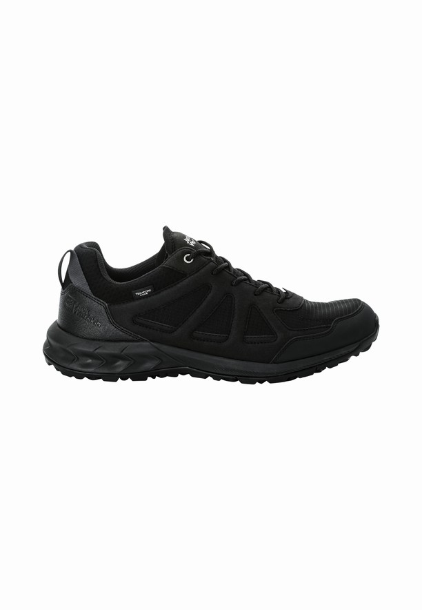 Black Men Jack Wolfskin Woodland 2 Texapore Low Hiking Shoes | 26180649
