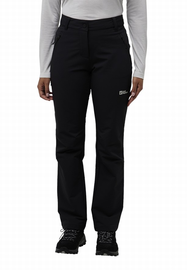Black Women Jack Wolfskin Activate Thermic Hiking Pants | 11890889