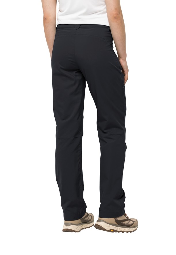 Black Women Jack Wolfskin Active Track Hiking Pants | 87232147