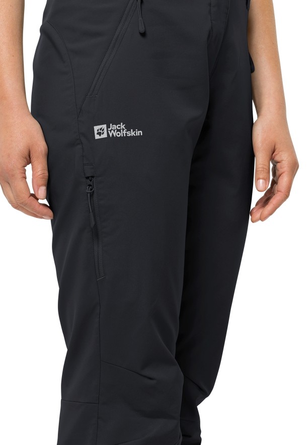 Black Women Jack Wolfskin Active Track Hiking Pants | 87232147