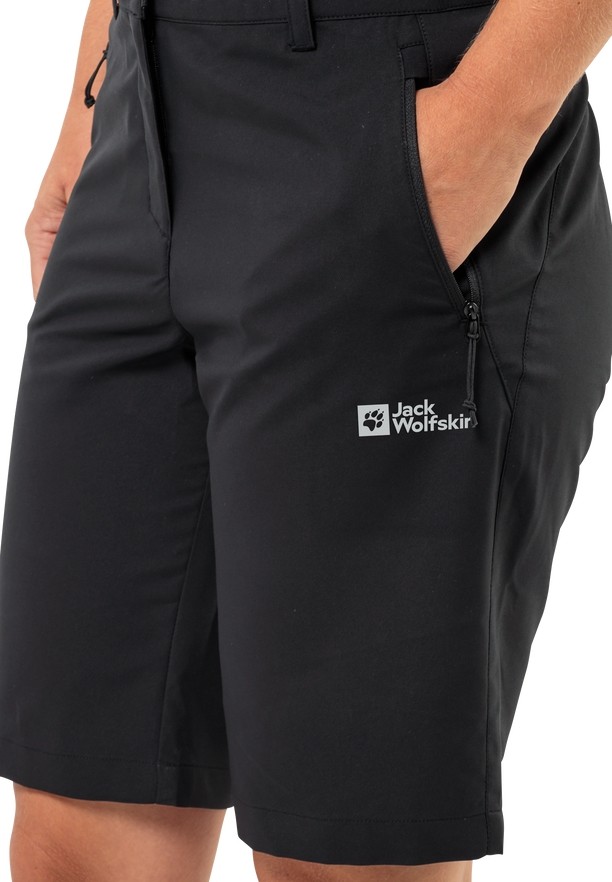 Black Women Jack Wolfskin Active Track Shorts | 87643606