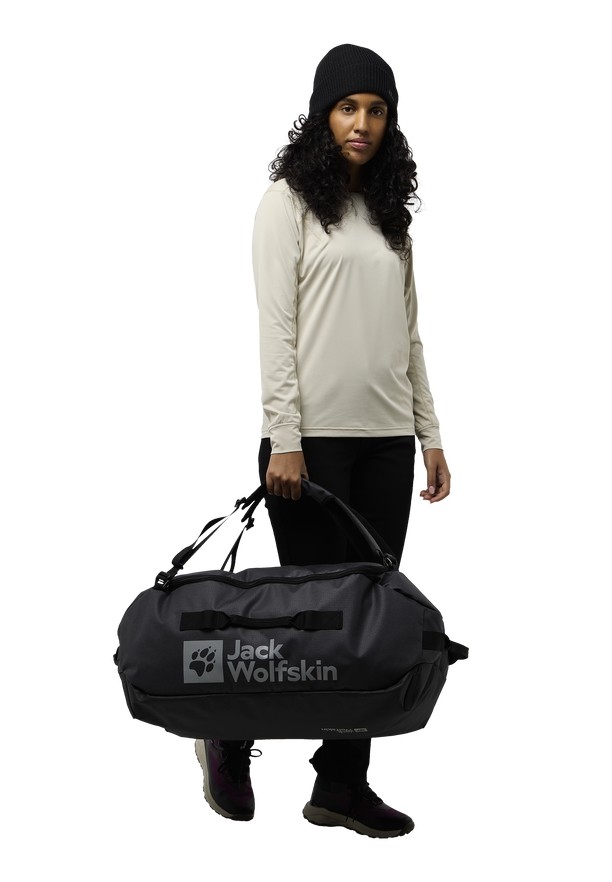 Black Women Jack Wolfskin All-in 65 Duffle Bags | 99574009