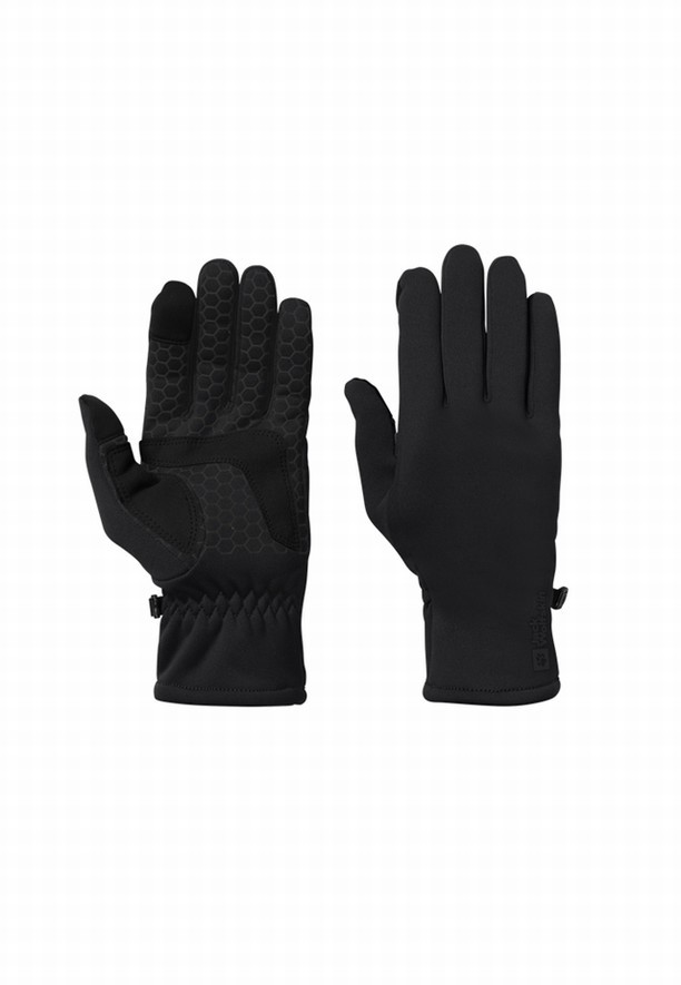 Black Women Jack Wolfskin Allrounder Gloves | 45200633