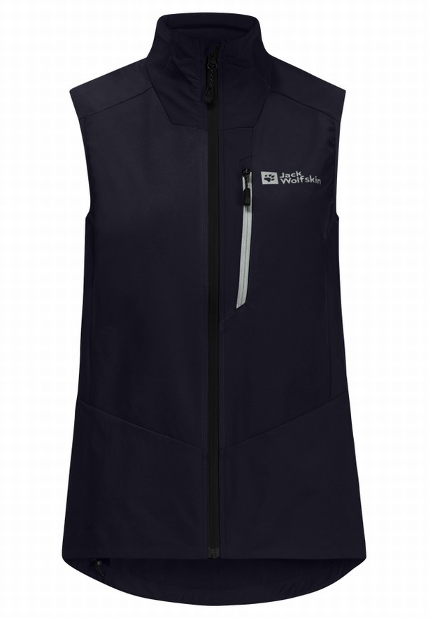 Black Women Jack Wolfskin Alpspitze Vest | 27386351