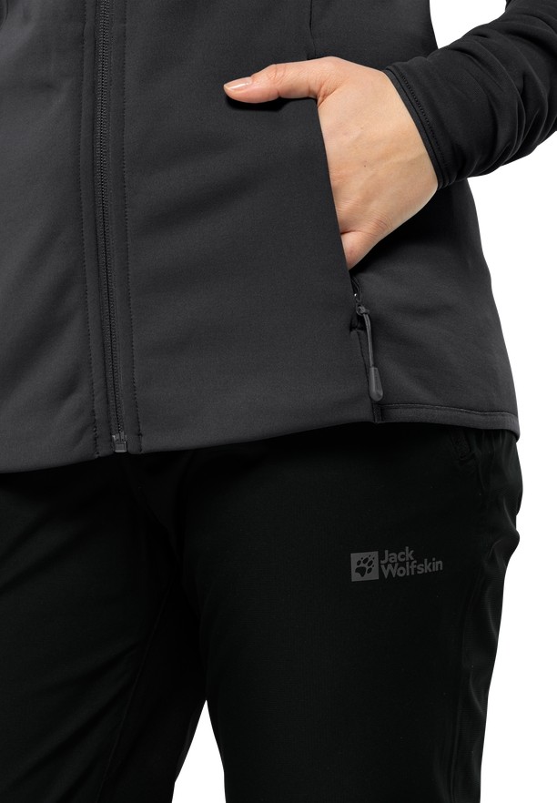 Black Women Jack Wolfskin Baiselberg Fz Fleece Jackets | 58679979