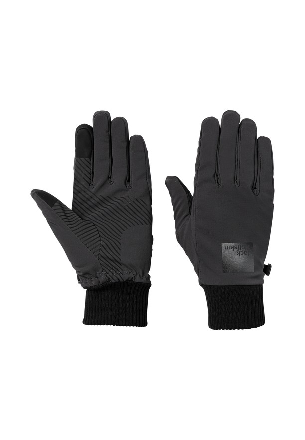 Black Women Jack Wolfskin Bike Commute Gloves | 46532933