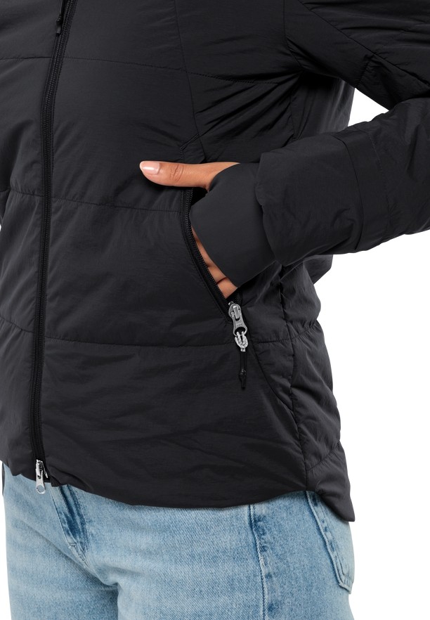 Black Women Jack Wolfskin Bike Commute Ins Jackets | 21420436