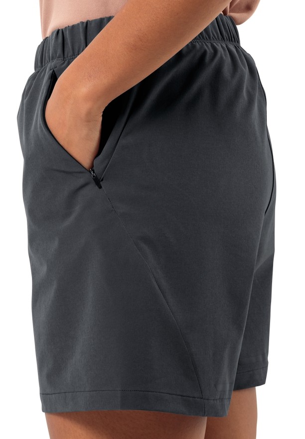 Black Women Jack Wolfskin Bike Commute Shorts | 28918610