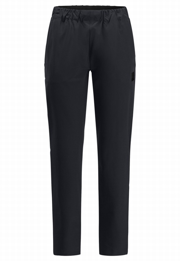 Black Women Jack Wolfskin Bike Commute Wi Pants | 76400836