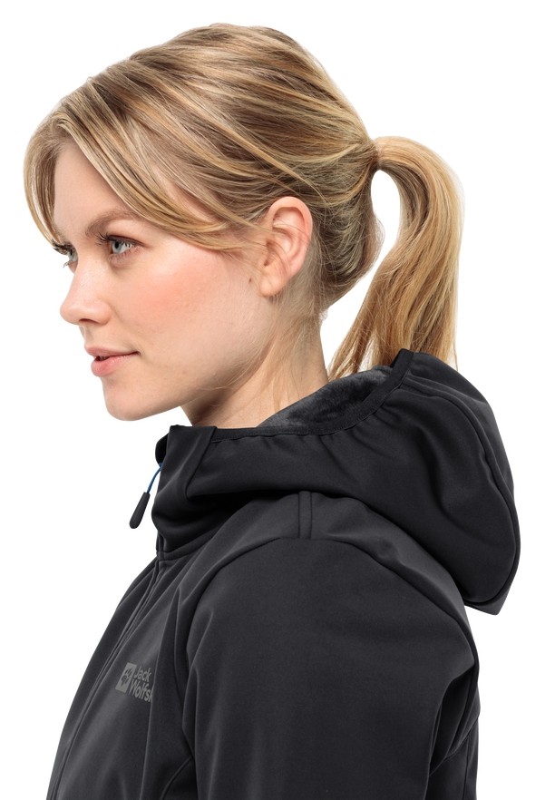 Black Women Jack Wolfskin Bornberg Hoody Jackets | 31194250