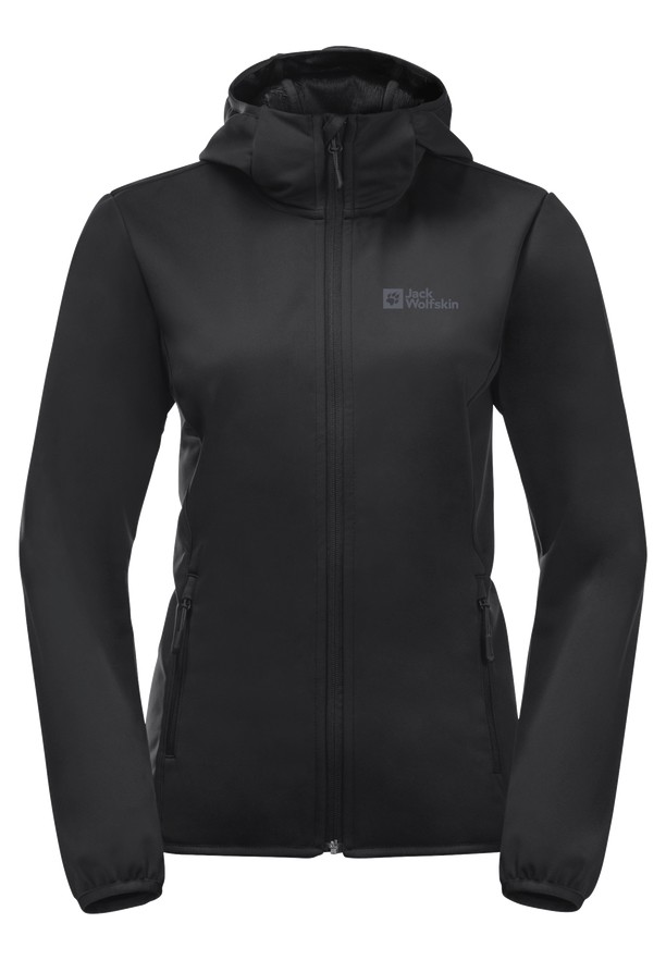 Black Women Jack Wolfskin Bornberg Hoody Jackets | 31194250