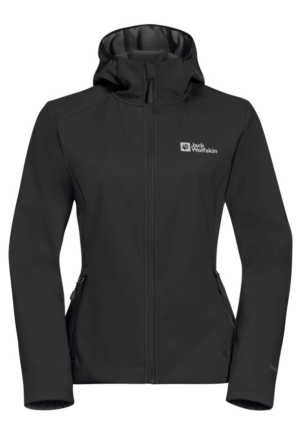 Black Women Jack Wolfskin Bornberg Hoody Softshell Jackets | 80340945
