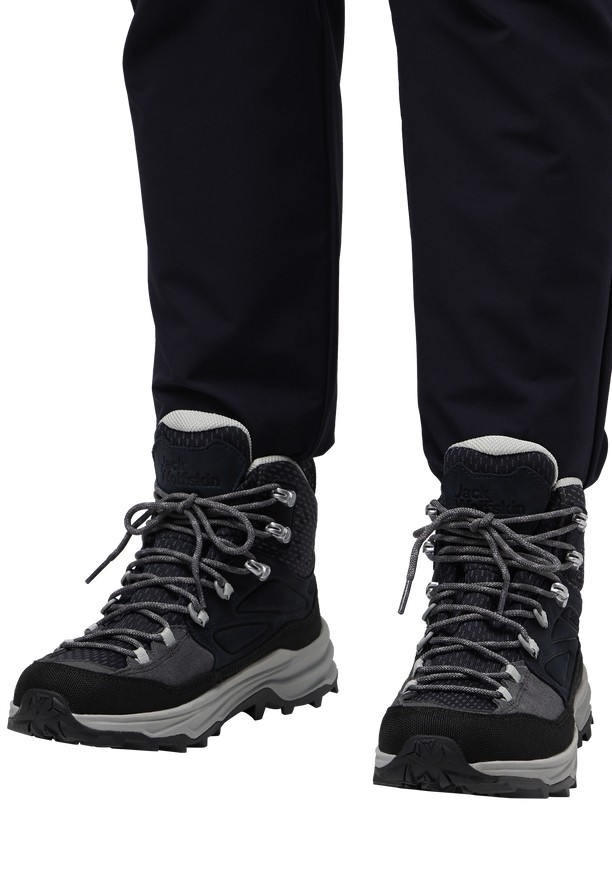 Black Women Jack Wolfskin Cyrox Texapore Mid Hiking Shoes | 96863111