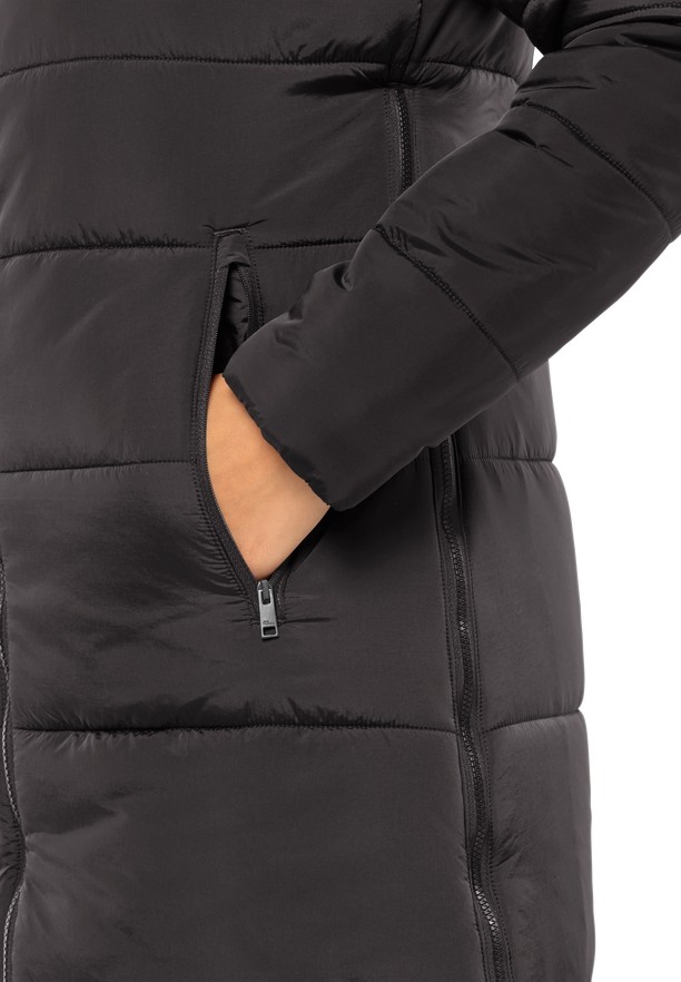 Black Women Jack Wolfskin Eisbach Coats | 48880527