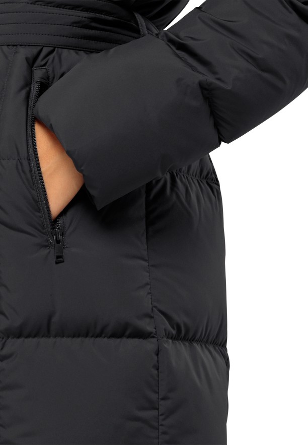 Black Women Jack Wolfskin Frozen Lake Down Coats | 38245659