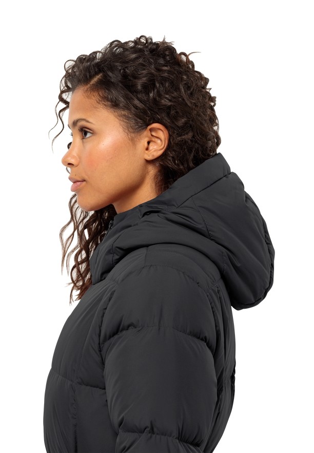 Black Women Jack Wolfskin Frozen Lake Down Coats | 38245659