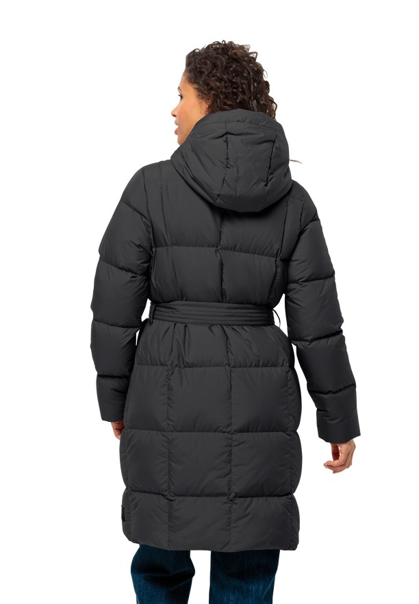 Black Women Jack Wolfskin Frozen Lake Down Coats | 38245659