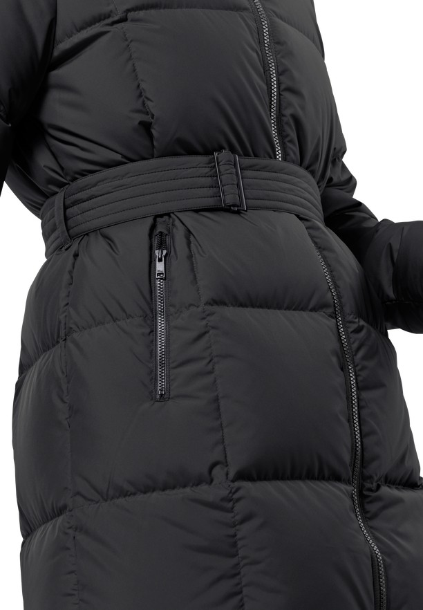 Black Women Jack Wolfskin Frozen Lake Down Coats | 38245659