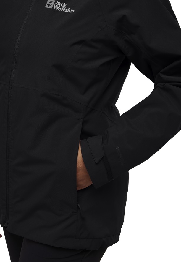 Black Women Jack Wolfskin Glaabach 3in1 Jackets | 87505031