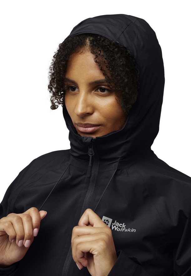 Black Women Jack Wolfskin Glaabach 3in1 Jackets | 87505031