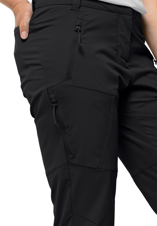 Black Women Jack Wolfskin Glastal Hiking Pants | 73578444