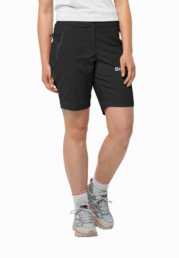 Black Women Jack Wolfskin Glastal Shorts | 29395902
