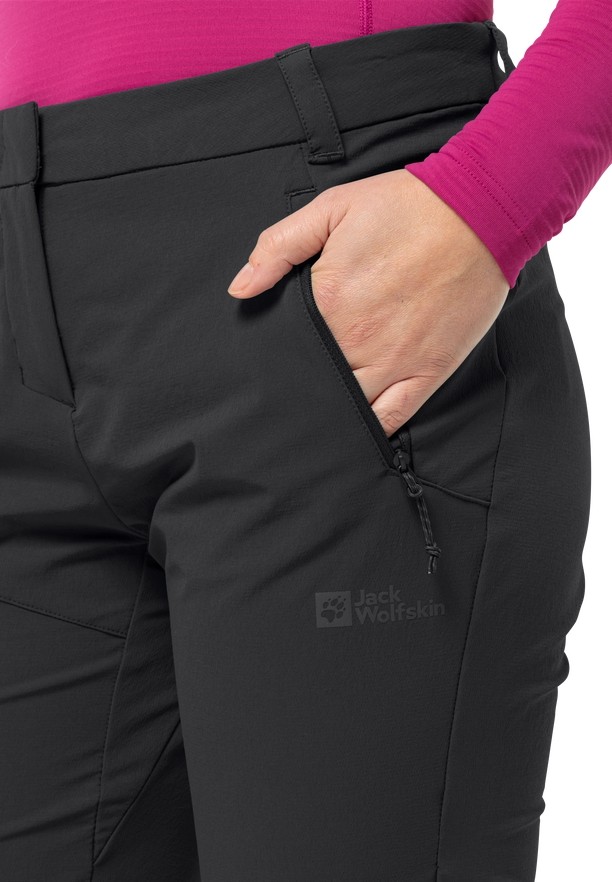 Black Women Jack Wolfskin Glastal Winter Pants | 96668084
