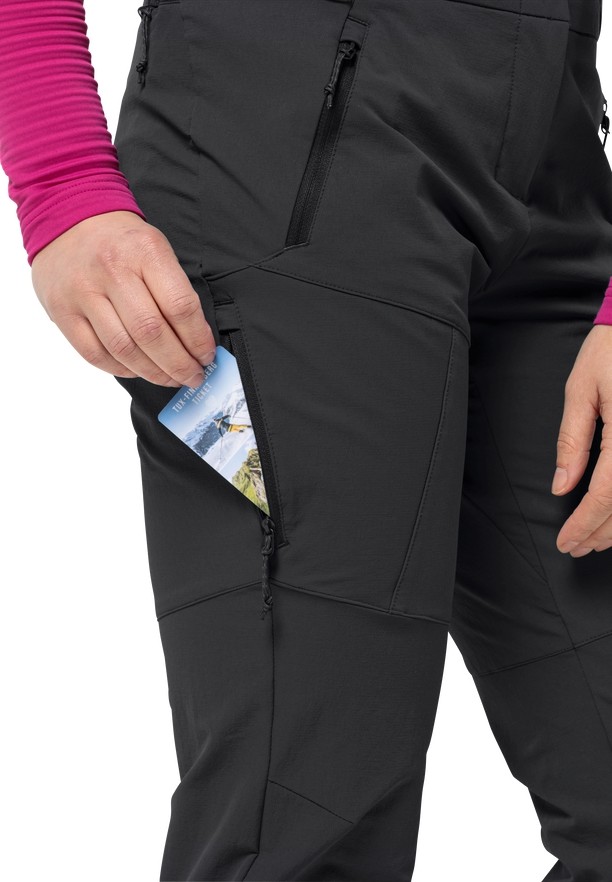 Black Women Jack Wolfskin Glastal Winter Pants | 96668084