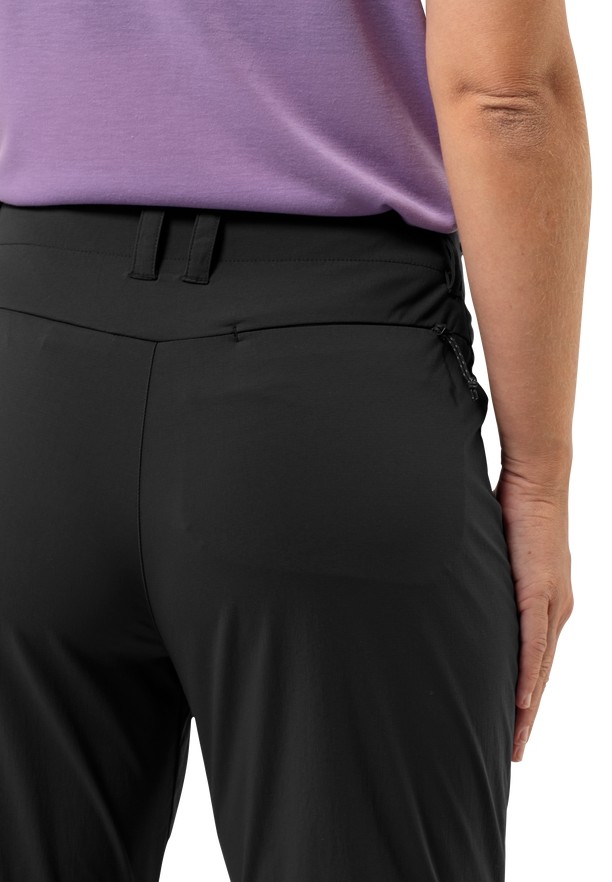 Black Women Jack Wolfskin Glastal Zip Off Hiking Pants | 22561809