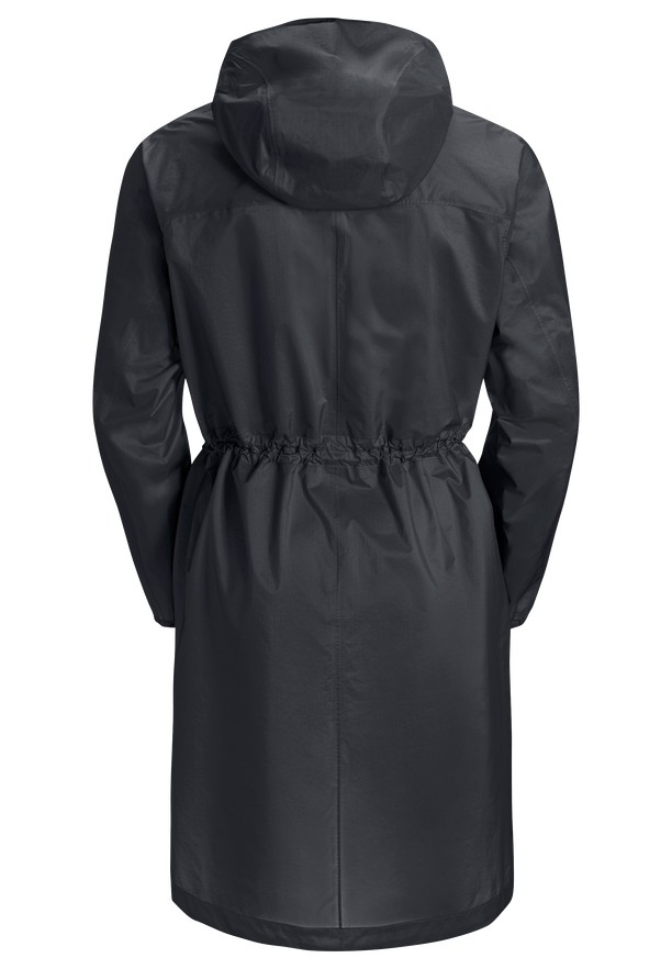 Black Women Jack Wolfskin Gutleut Rain Coats | 83935147