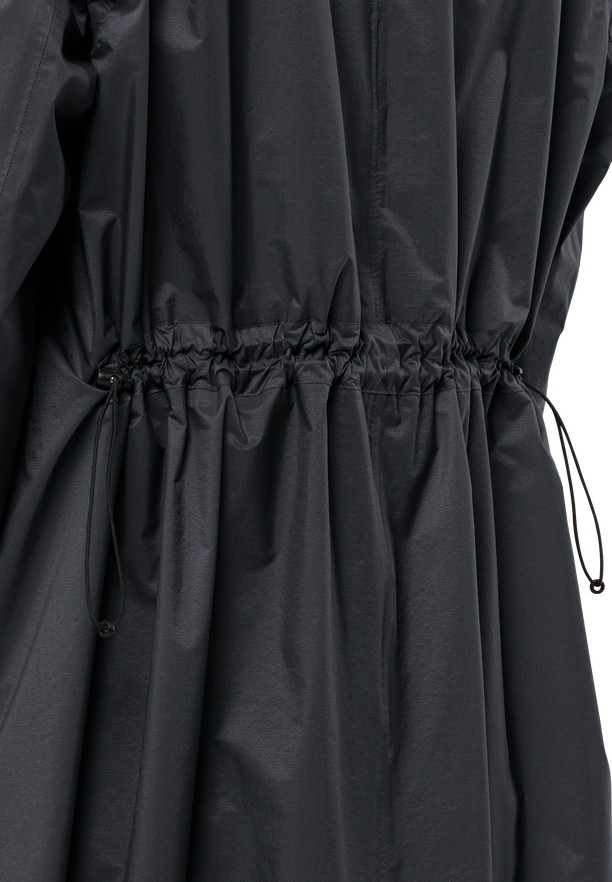 Black Women Jack Wolfskin Gutleut Rain Coats | 83935147