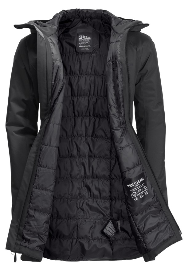 Black Women Jack Wolfskin Heidelstein Ins Winter Jackets | 83723406
