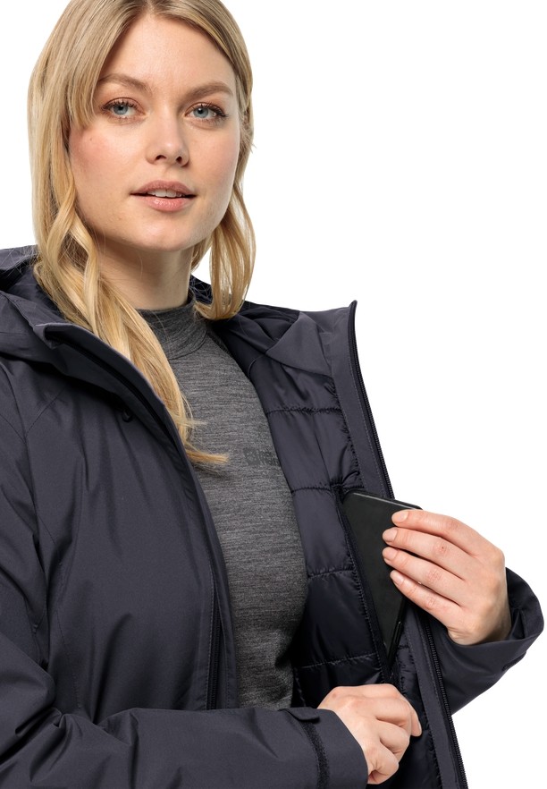 Black Women Jack Wolfskin Heidelstein Ins Winter Jackets | 87298028