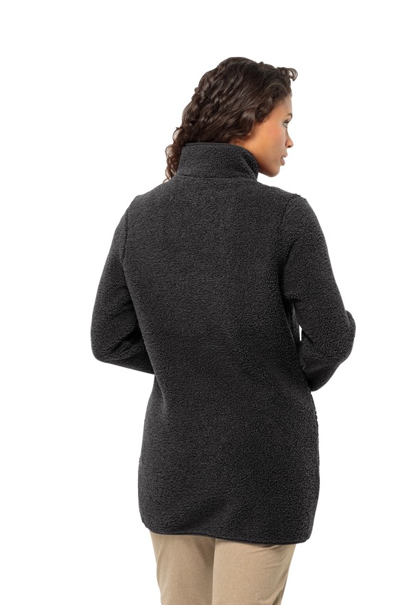 Black Women Jack Wolfskin High Curl Coats | 92030226
