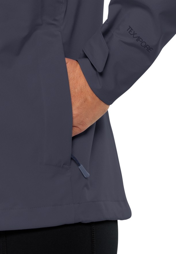 Black Women Jack Wolfskin Highest Peak 3l Rain Jackets | 87729642