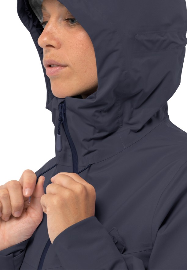 Black Women Jack Wolfskin Highest Peak 3l Rain Jackets | 87729642