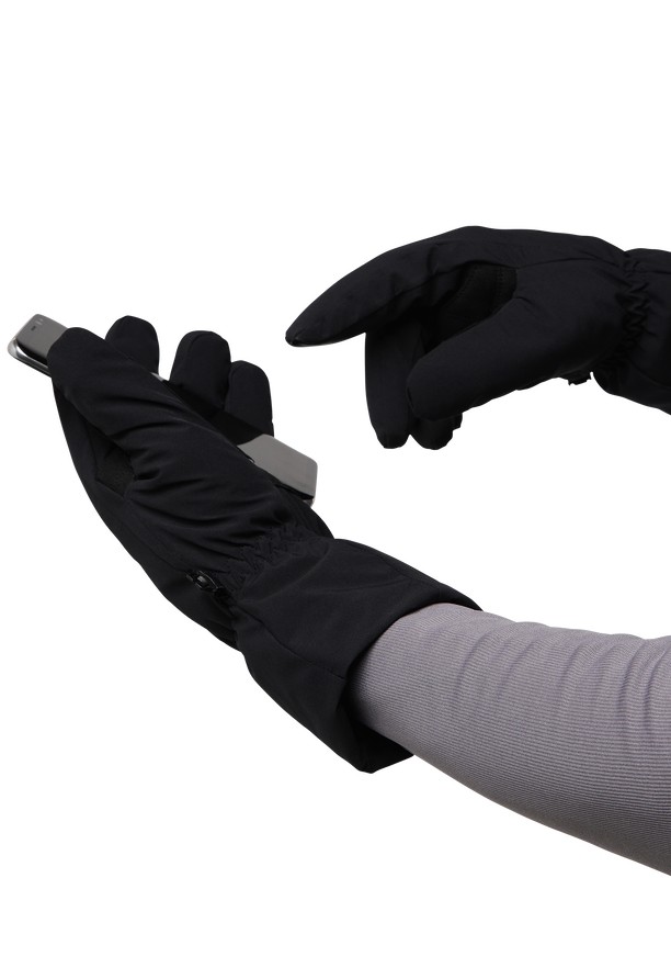 Black Women Jack Wolfskin Highloft Gloves | 38044462