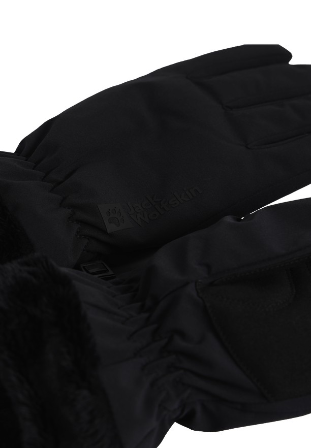 Black Women Jack Wolfskin Highloft Gloves | 90212028