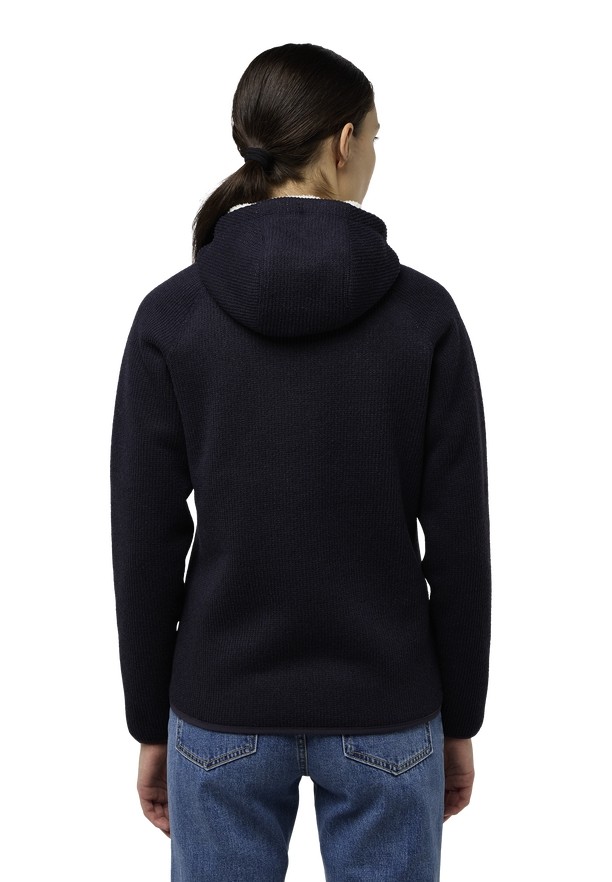 Black Women Jack Wolfskin Kaminfeuer Hooded Fleece Jackets | 40564804