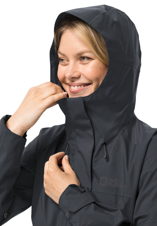 Black Women Jack Wolfskin Kammweg 2l Rain Jackets | 13322006