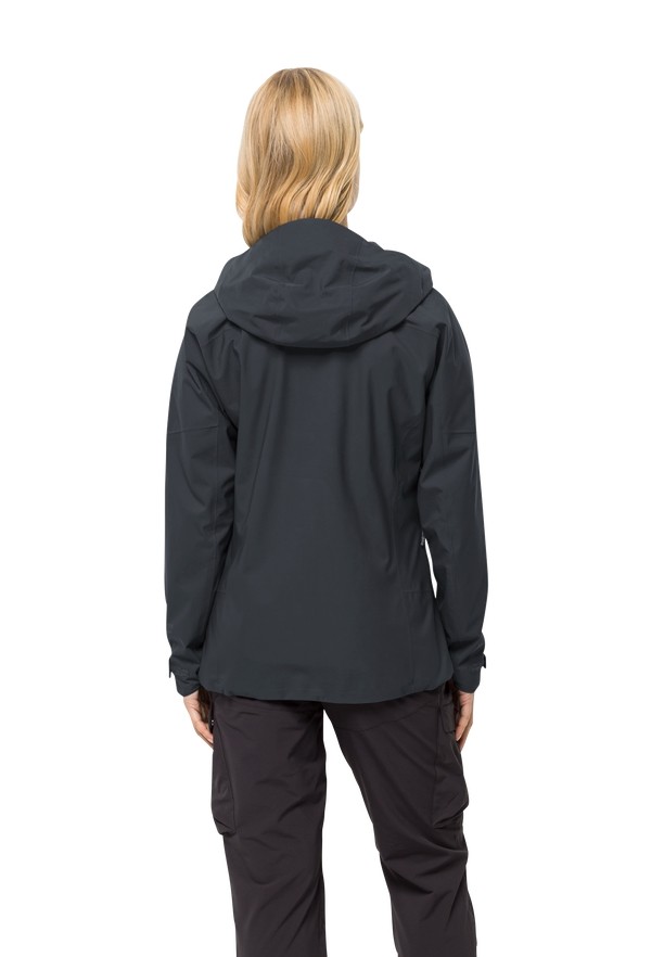 Black Women Jack Wolfskin Kammweg 2l Rain Jackets | 13322006