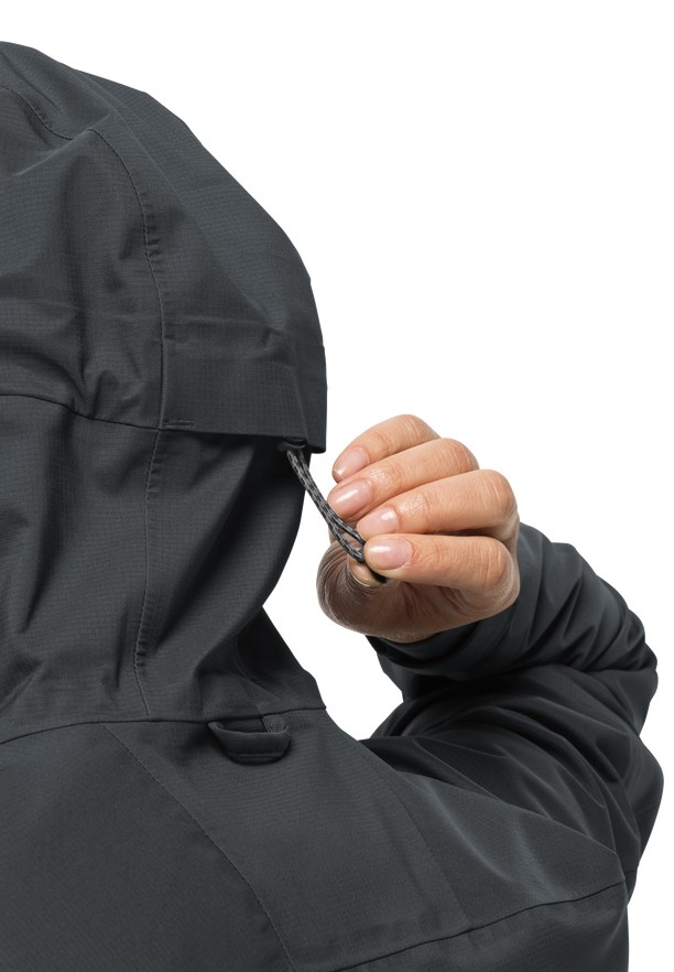 Black Women Jack Wolfskin Kammweg 3l Rain Jackets | 62961272
